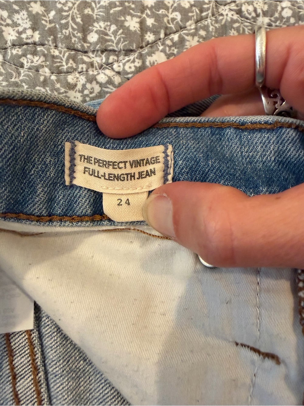 Madewell The Perfect Vintage Full-Length Jean in Colebrooke Wash Size 24 - Picture 8 of 10